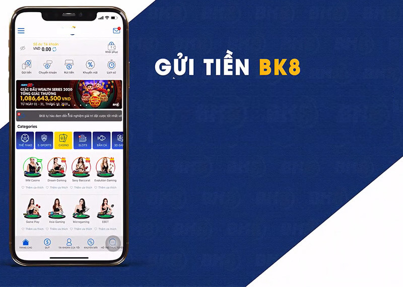 Làm thế nào để nạp tiền vào BK8?